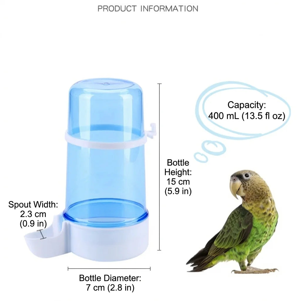 Bird Feeder Automatic Water Drink Container Parrot Food Feeding