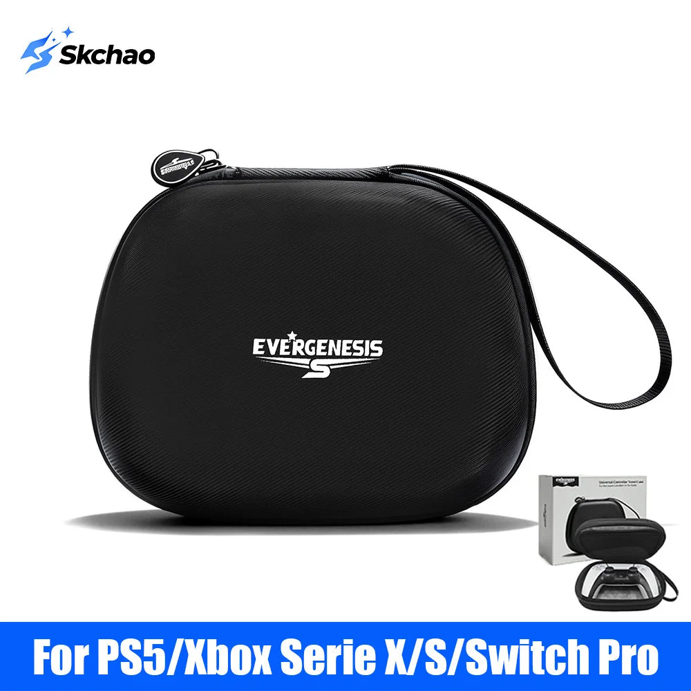 Shockproof EVA Controller Carrying Case for PS5/Xbox Serie X/S/Switch Pro with Anti-Scratch Velvet Lining & Accessory Pocket Bag Zpaxo