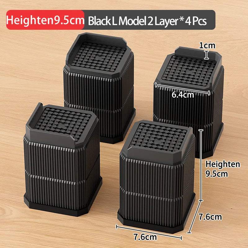 Adjustable Height Furniture Risers Load Bearing Triple Anti Slip Sofa