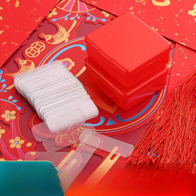 The opposite side of the double-sided sticker [red] 60 pieces/box Zpaxo