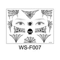 Day of the Dead Halloween Spider Web Tattoo Face Makeup False Temporary Waterproof Sticker Body Art Tattoos for Party Decals Zpaxo wsf-07