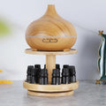 Oil Display Stand Wooden Fragrance Rack Cosmetic Perfume 2 Tier Shelf