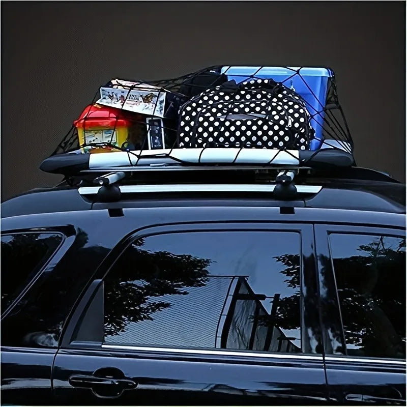 Adjustable Car Elastic Stretch Cargo Net Heavy-duty Roof Luggage Rack Zpaxo