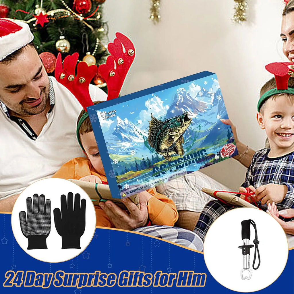 Fishing Advent Calendar 2025 24 Day Christmas Countdown Box