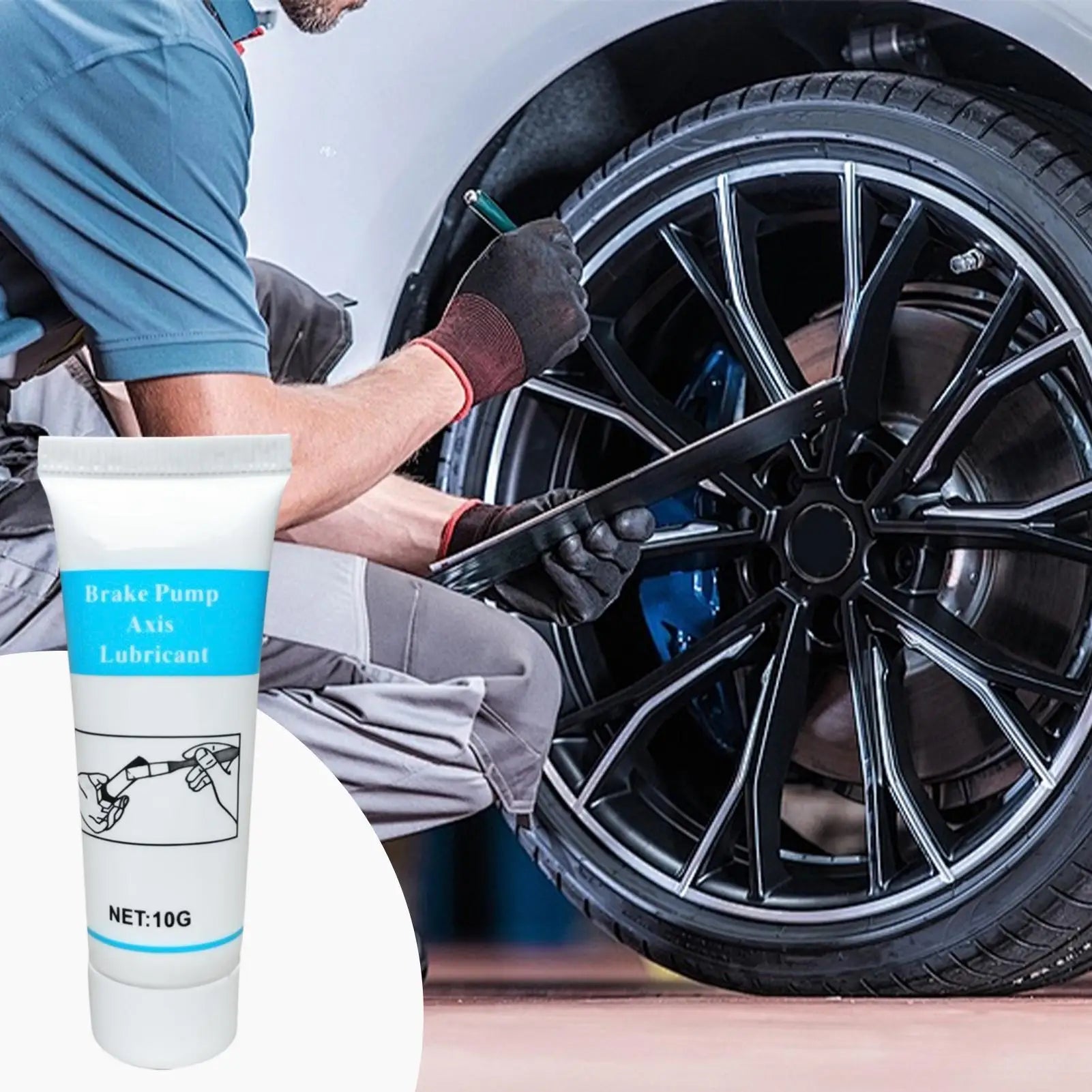 Brake Lubricant Grease Brake System Tube Lubricant Rust Protector Car Care Product 10g Heat Resistant Lubricant for Brake Pump Zpaxo