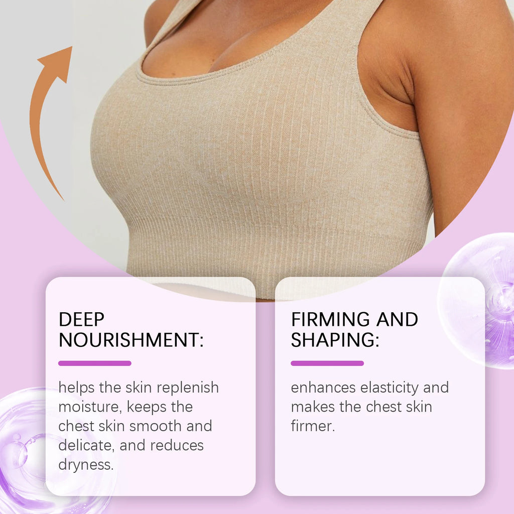 Firming and Plumping Breast Serum - Lifting, Moisturizing and Enhancing Elasticity Nourishing Massage Breast Care Essence Zpaxo