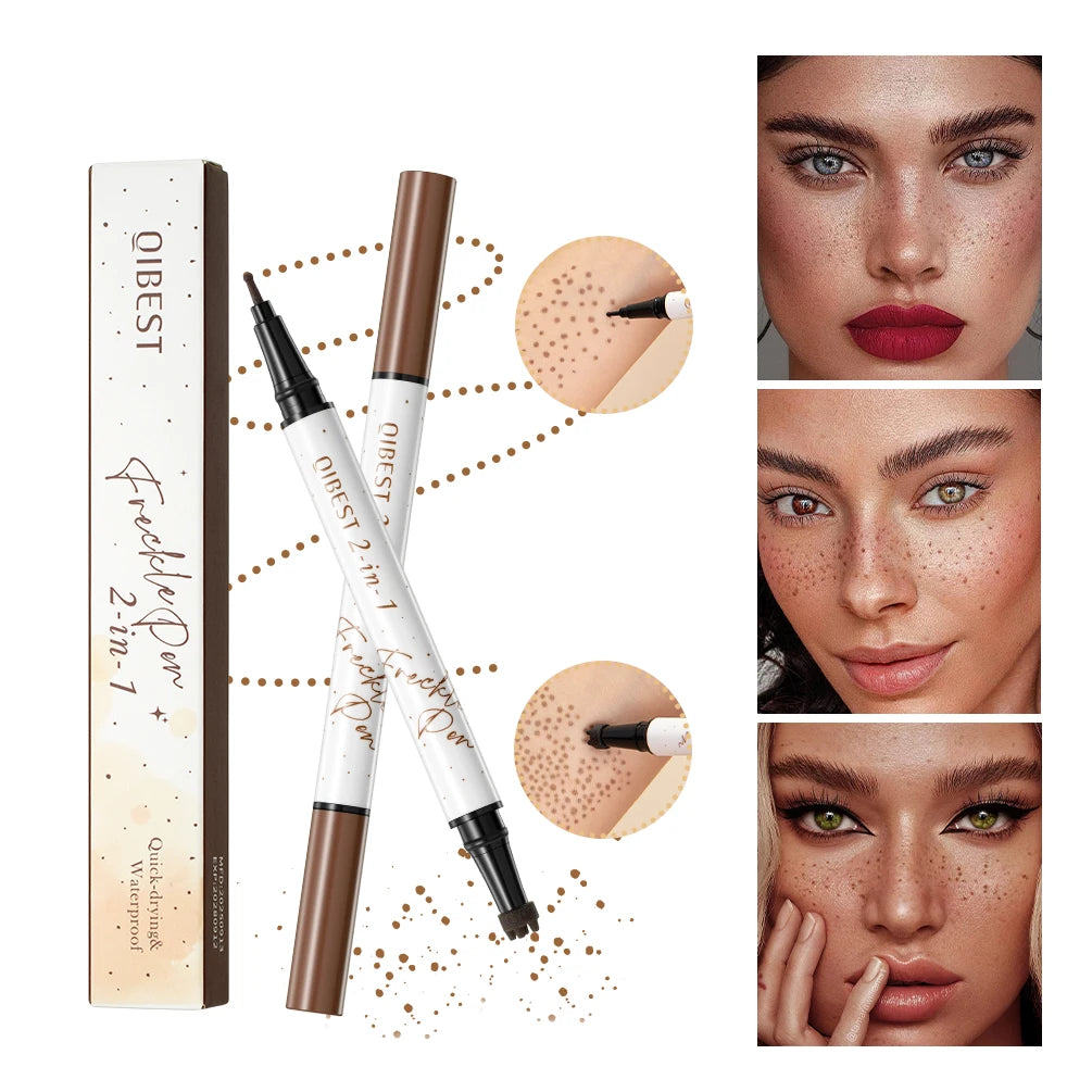 Dual Headed Freckle Pen Waterproof Sweat Proof Anti Smudging Quick