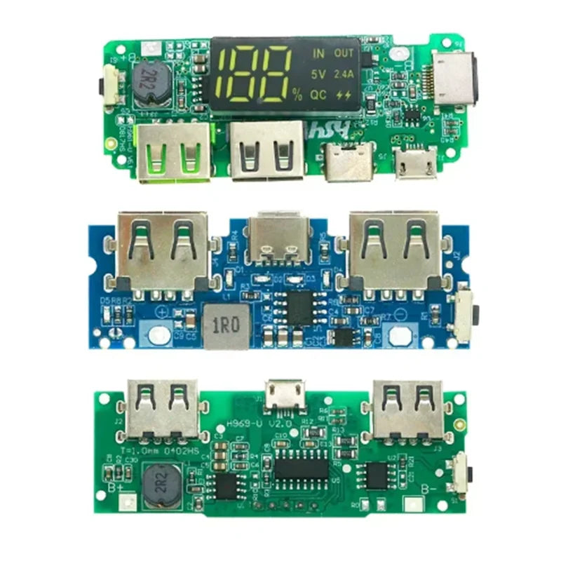 18650 Lithium Battery Digital Charging Module 5V2 4A 2A 1A Dual USB Zpaxo