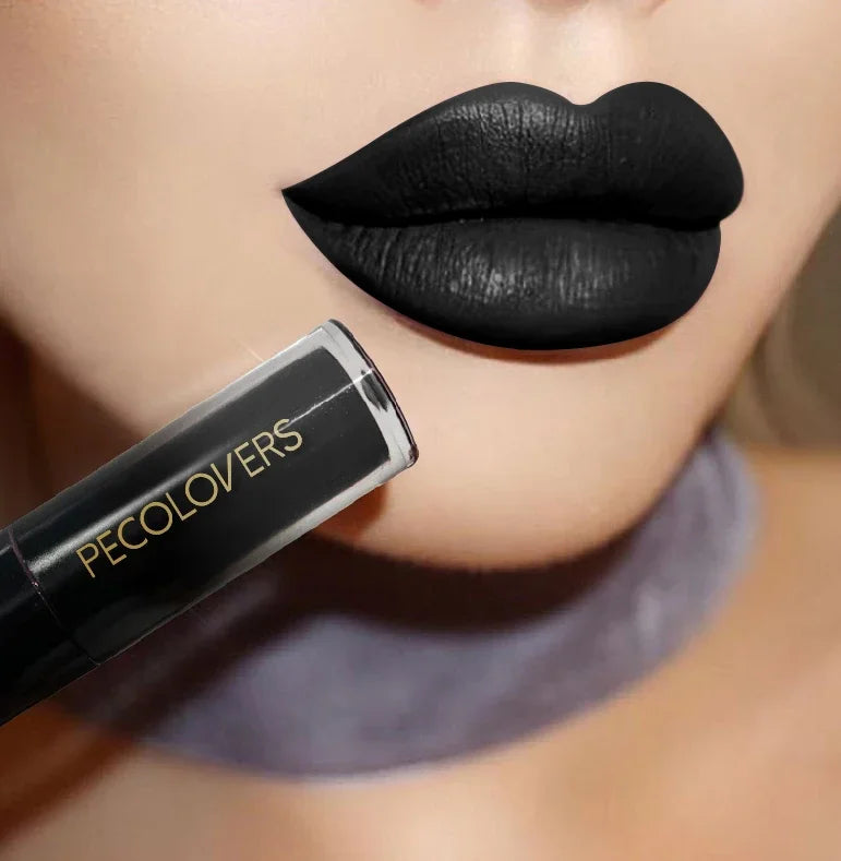 Long Lasting Lipstick Lip Gloss Makeup Waterproof Velvet Non-stick Cup Lip Tint Sexy Black Liquid Lip Stick Zpaxo