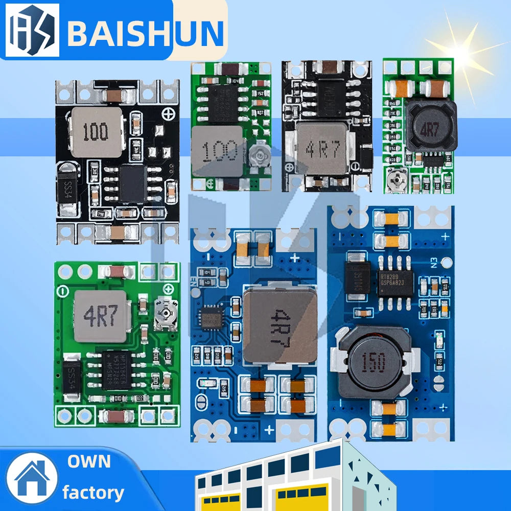3A 5A DC-DC Buck Step-down Power Supply Module 5V-12V 24V 5V 3 3V 9V Zpaxo