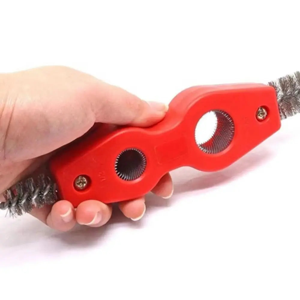 Double-headed 4 in 1 Copper Pipe Brush Reamer Cleaner Copper Tube Polishing Tool Inside Outside Chamfering Wire Brush Zpaxo