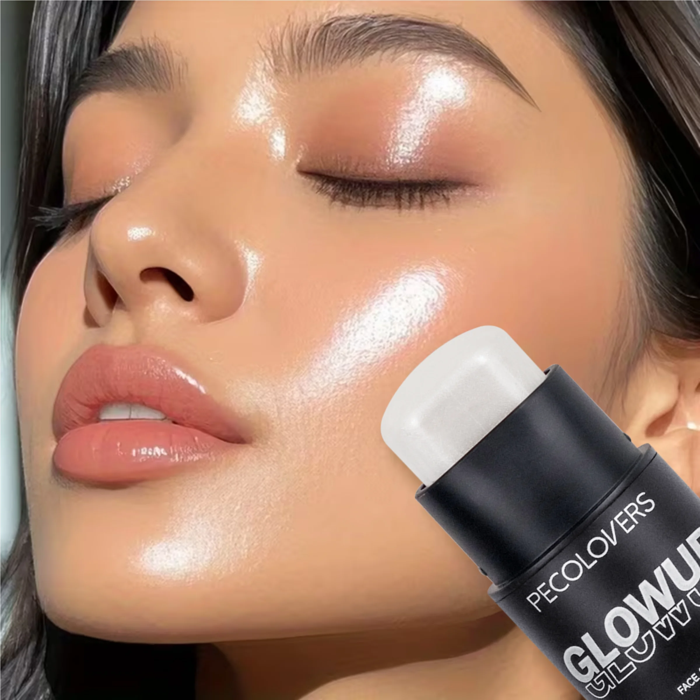 1PC Glowup Glow Highlighter Stick-Waterproof&Sweatproof,Long-Lasting Wear,Naturally Brightens Facial Contours&Highlights Makeup Zpaxo