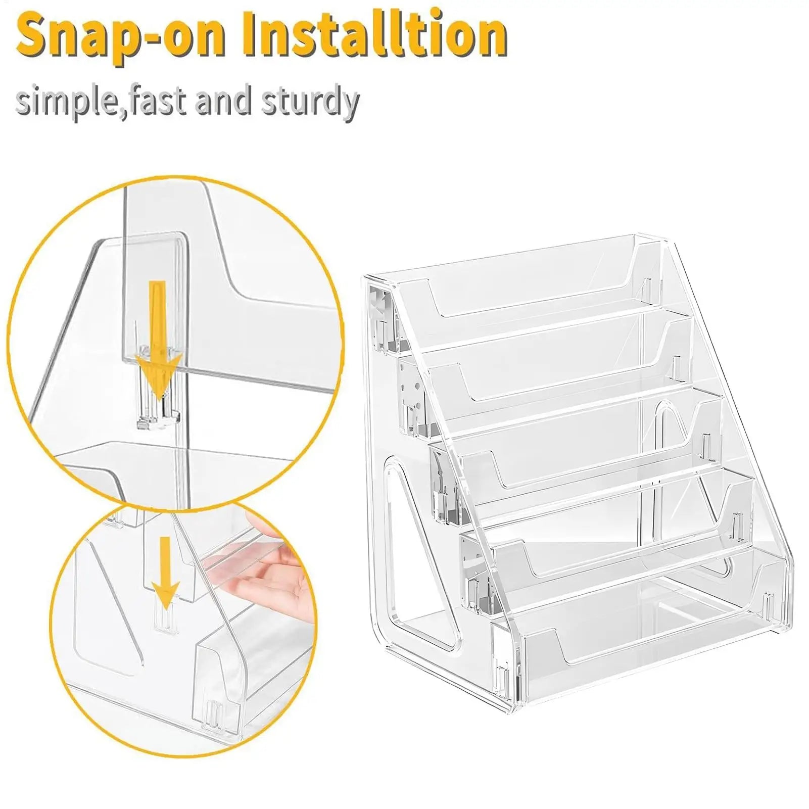 5 Tier Acrylic Card Display Stand Clear Graded Shelf Collectible