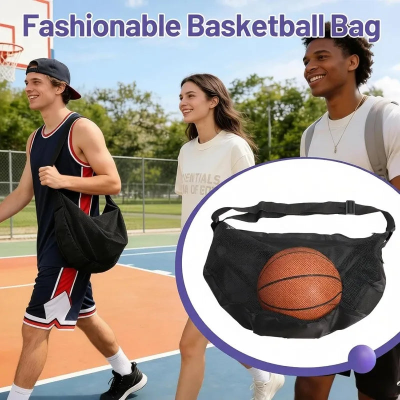 Anti-Tear Mesh Ball Bag – Basketball, Soccer & Volleyball