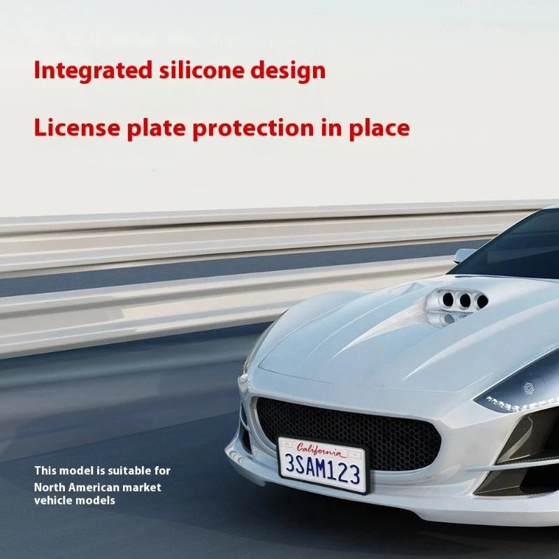 Silicone License Plate Frame Covers 2-Pack – Rust & Rattle Proof