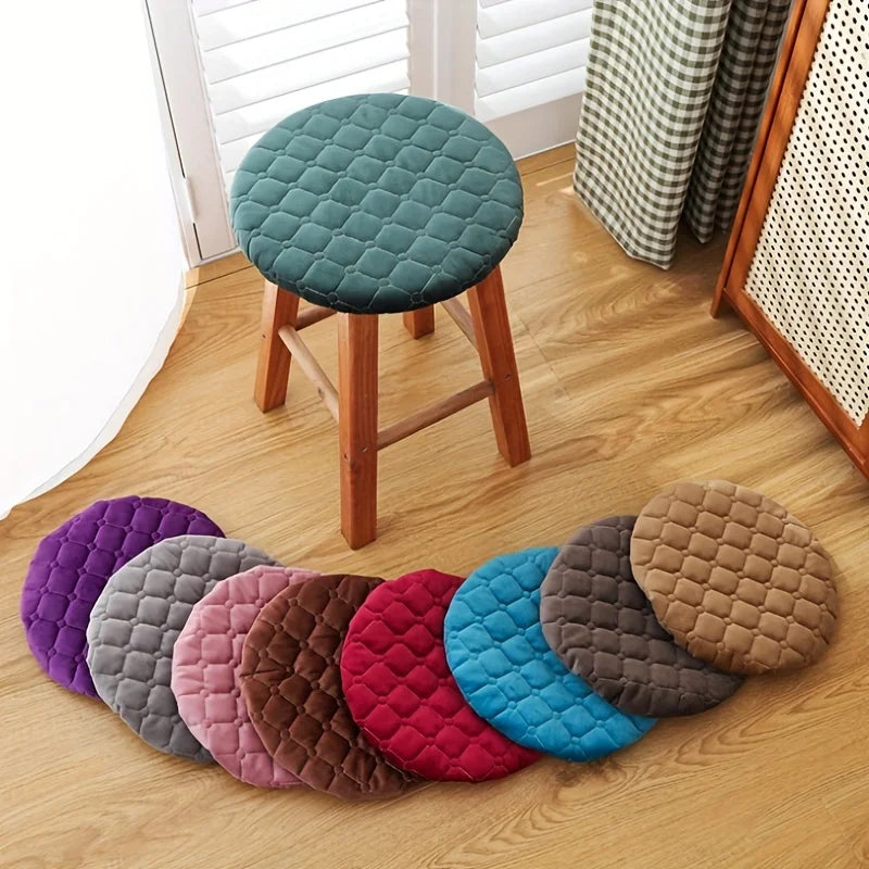 Thick Round Stool Covers – Elastic Cushioned Seat Covers 25–30cm Round Stool Cover Zpaxo