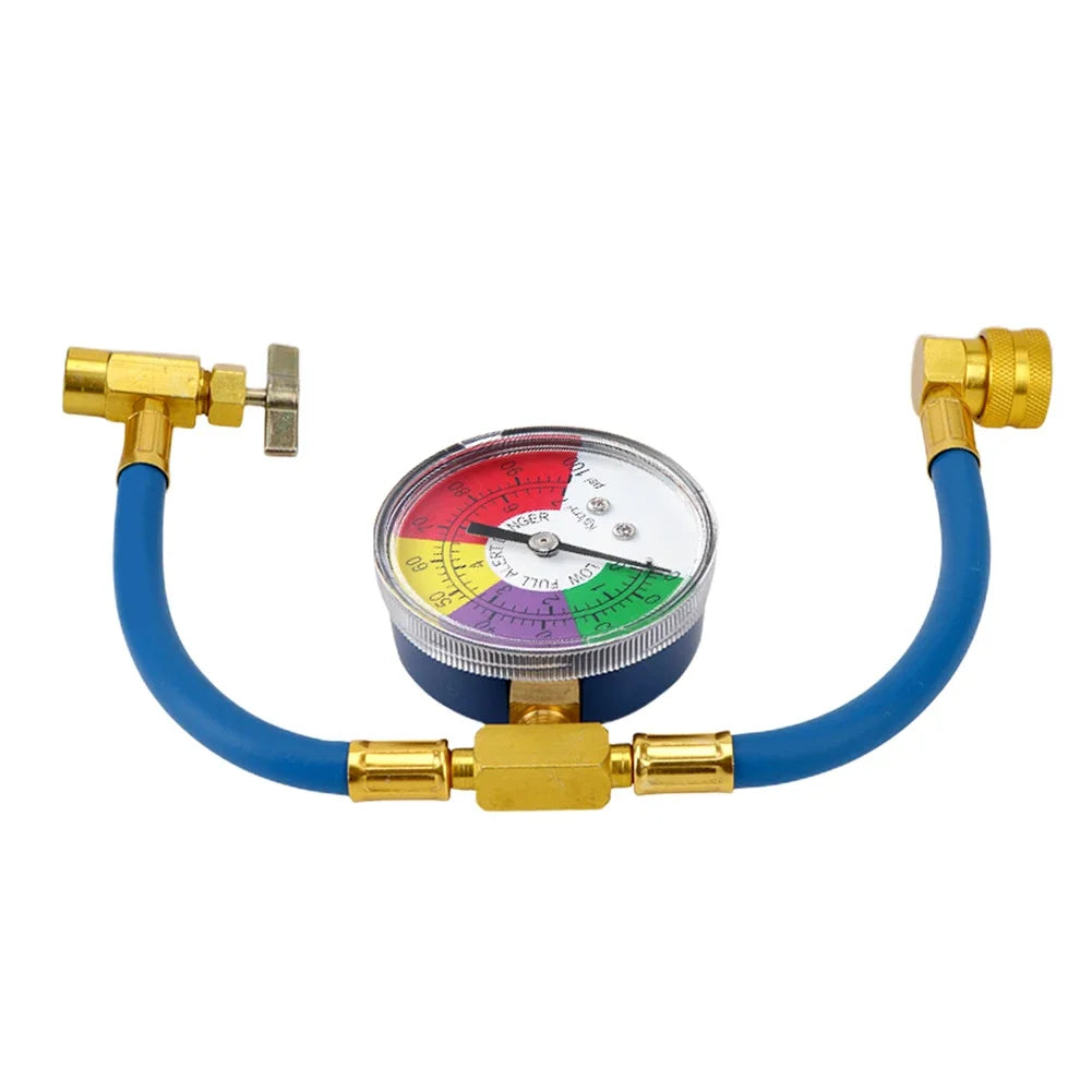R134A Air Conditioner Gas Cooler with Pressure Gauge Refrigerant Gas Refill for Car Automobile Refrigerant Charging Hose Zpaxo