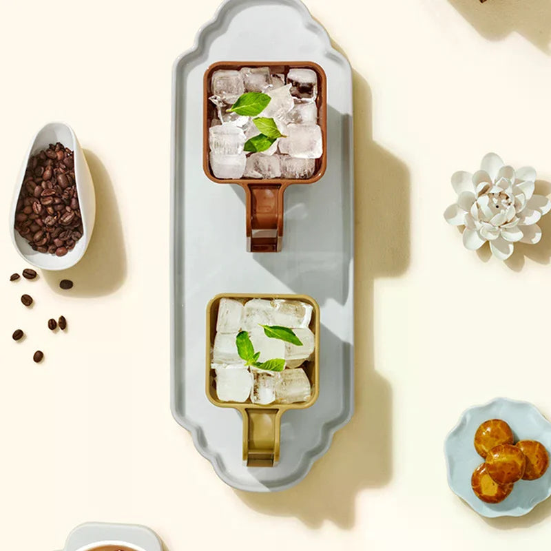Coffee Shop Ice Shovel Gadget 280/350/470/590ML Ice Scoop Ice Shovel Plastic Square Ice Shovel Measuring Cup Zpaxo