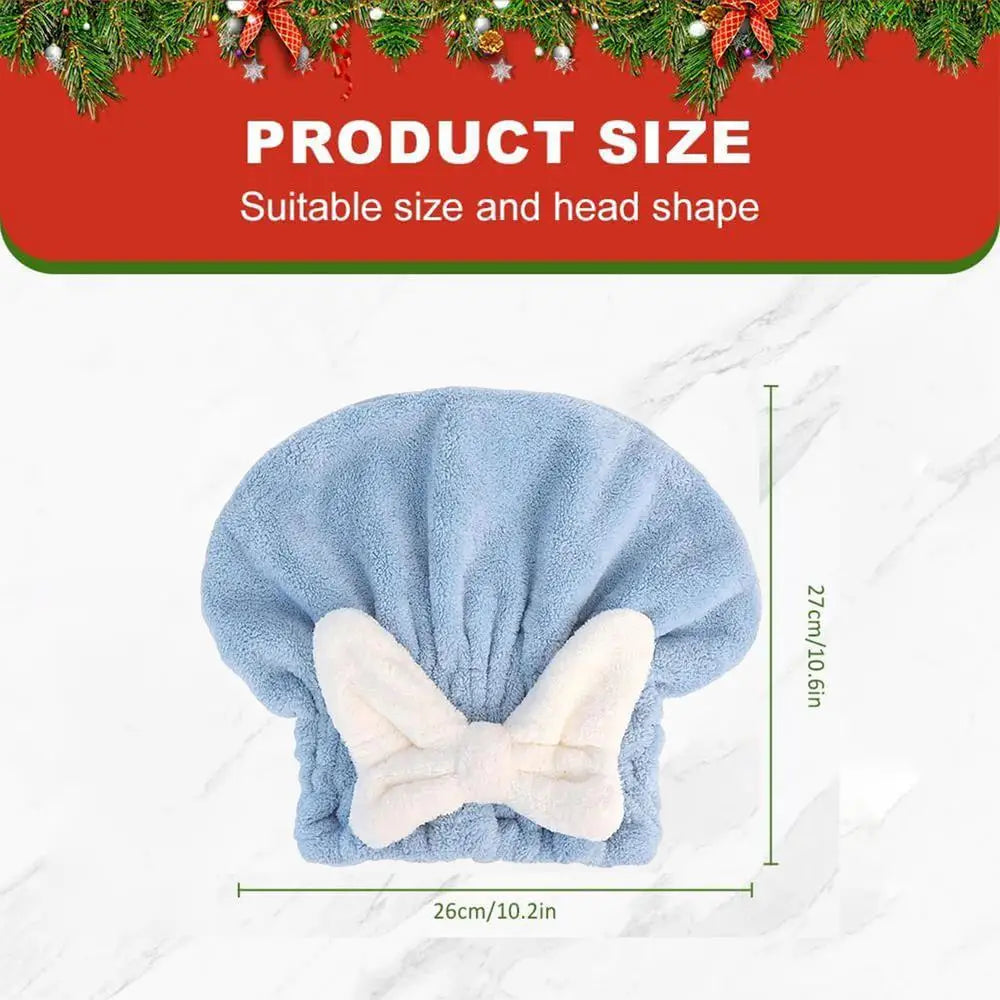 Microfiber Hair Turban Absorbent Quick Dry Towel Cap Twist Clip Women Zpaxo C
