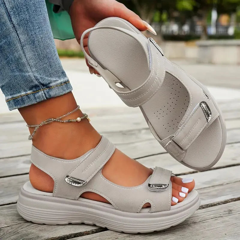 Women Sandals Summer Fashion Sport Lightweight Causal Shoes 2025 Zpaxo GRAY 43