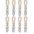 4/8pcs Towel Hanging Clips Clamp Braided Multipurpose Cotton Loop Metal Hook Kitchen Bathroom Storage Clips Socks Clothes Hanger Zpaxo 8Pcs