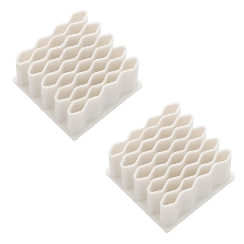 1 Ointment Holder Desktop Stand Silicone Cosmetics Storage Rack Pen Zpaxo White-2Pcs