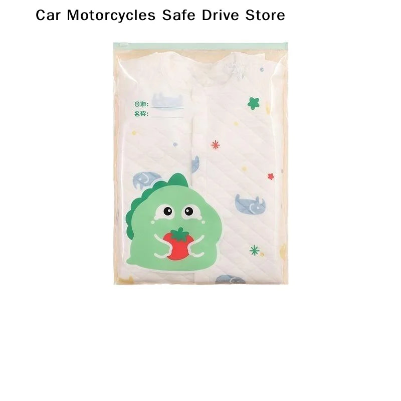 M5 Cute Cartoon Baby Clothing Storage Bags Waterproof Resealable