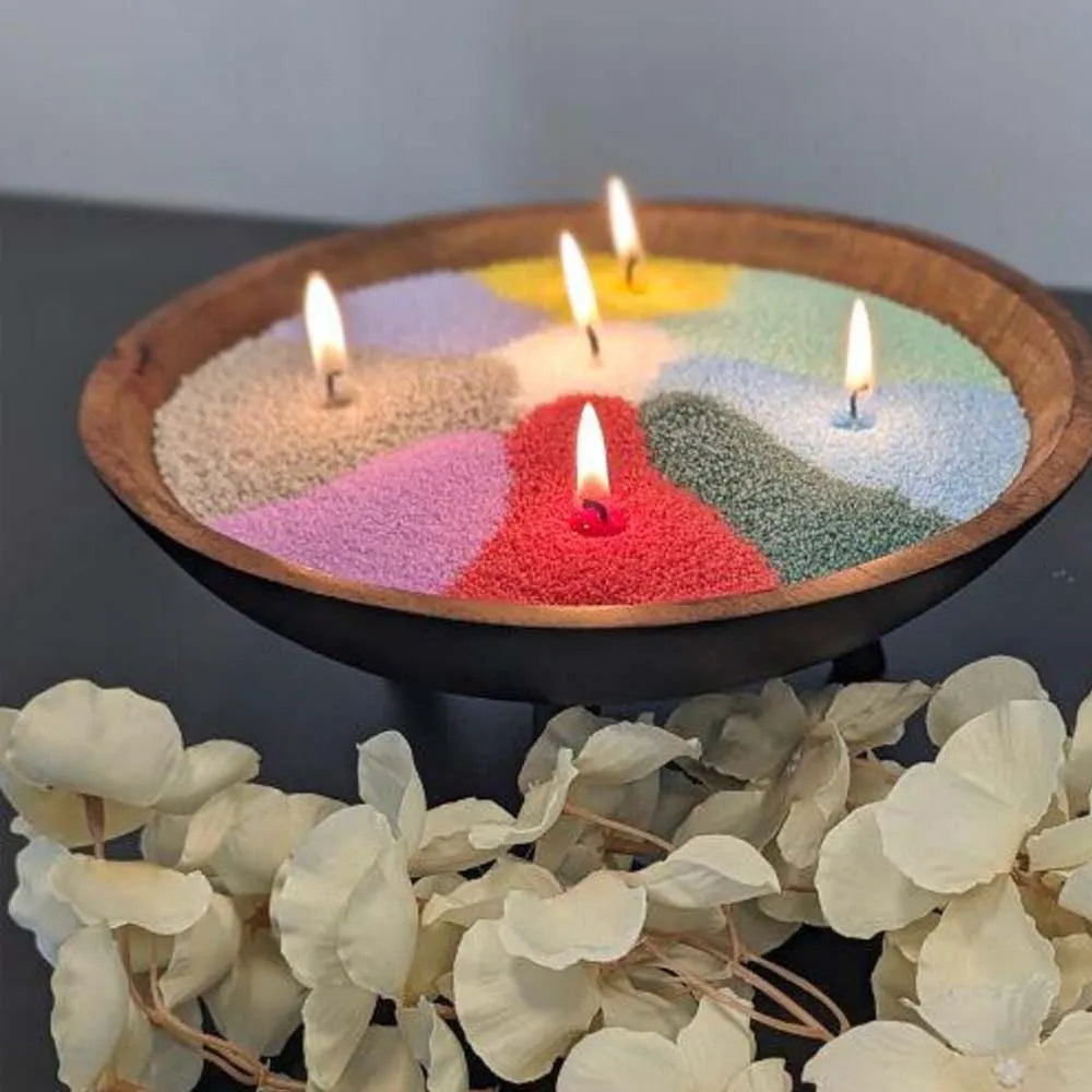 10-Color Sand Wax Candle Making Kit – Granulated Wax & Wicks Candle Making Kit Zpaxo
