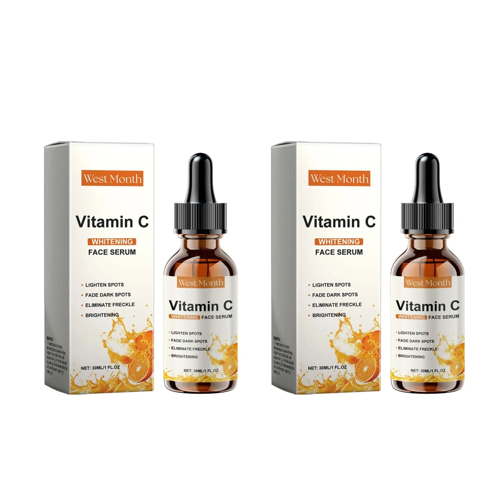 Vitamin C Serum – Dark Spot Remover & Brightening Facial Essence Brightening Face Serum Zpaxo 2 x 30ml Boxed