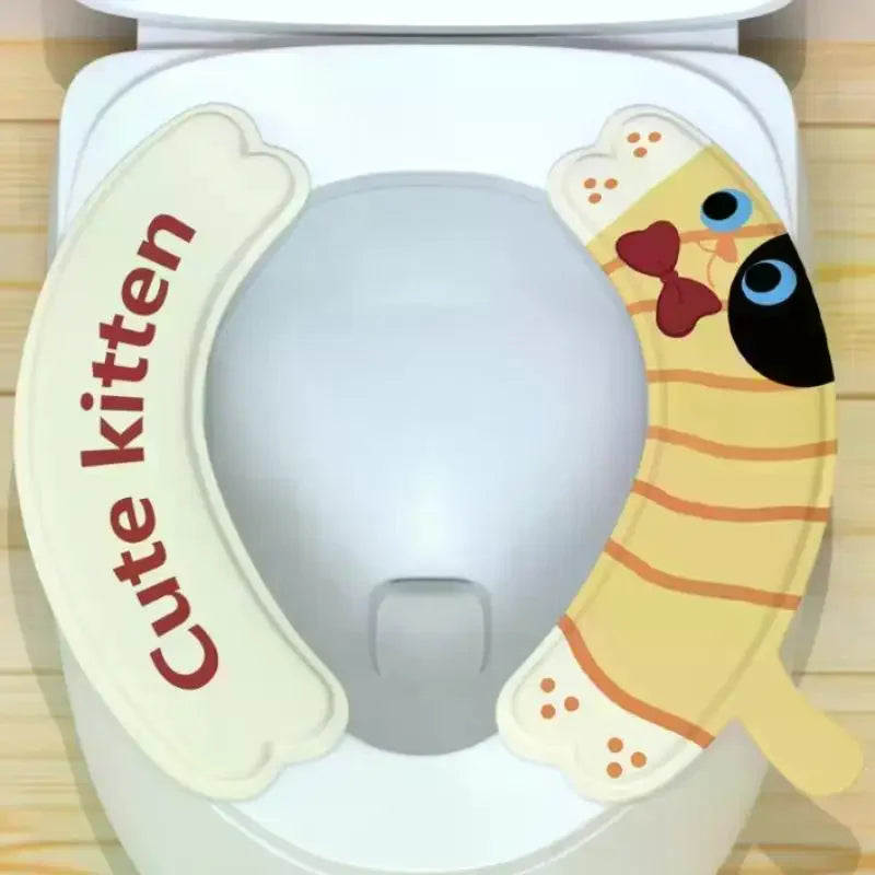 Cartoon Toilet Seat Cover Mat Warm Soft Lid Pad Bathroom Closestool Zpaxo