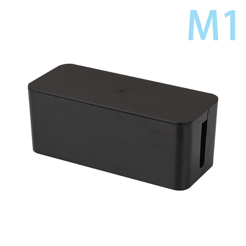 Simple Large Capacity Wire Management Box Dustproof Desktop Organizer Zpaxo M1