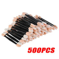 10/30/50/200/500/1000pcs Double Ended Sponge Nail Art Powder Brush Multifunctional Eyeshadow Brush Portable Makeup Manicure Tool Zpaxo 500pcs