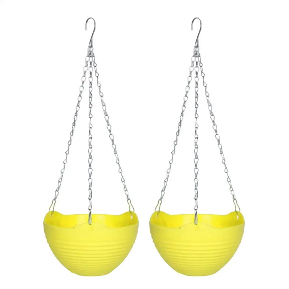 Hangable Flower Pot Decorative Resin 2 Indoor Outdoor Garden Patio