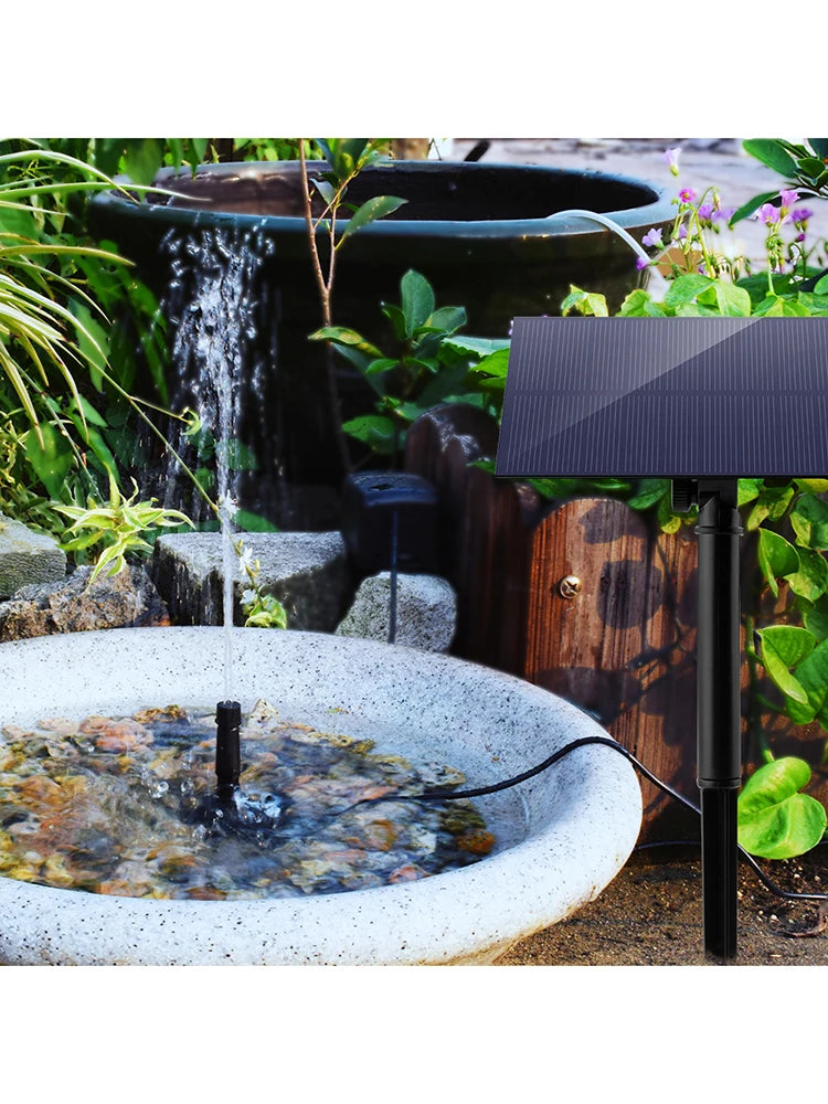 5W 5V Fountain Panel Pump Garden Decoration Stake Solar Power Water
