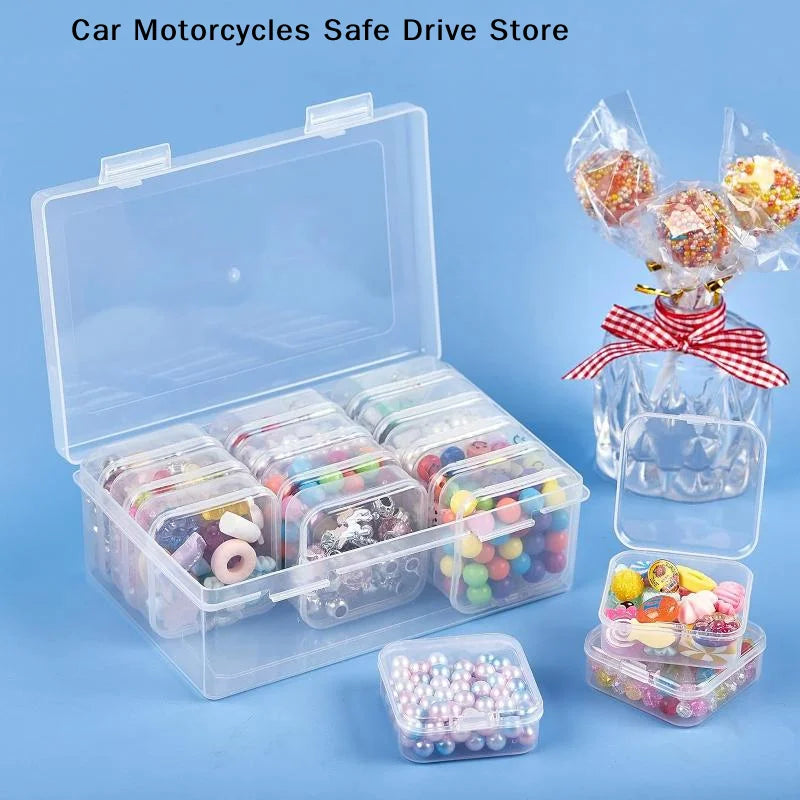 CM12 14 15 30 Grid Beaded Storage Box Nail Art Jewelry Earring Seed