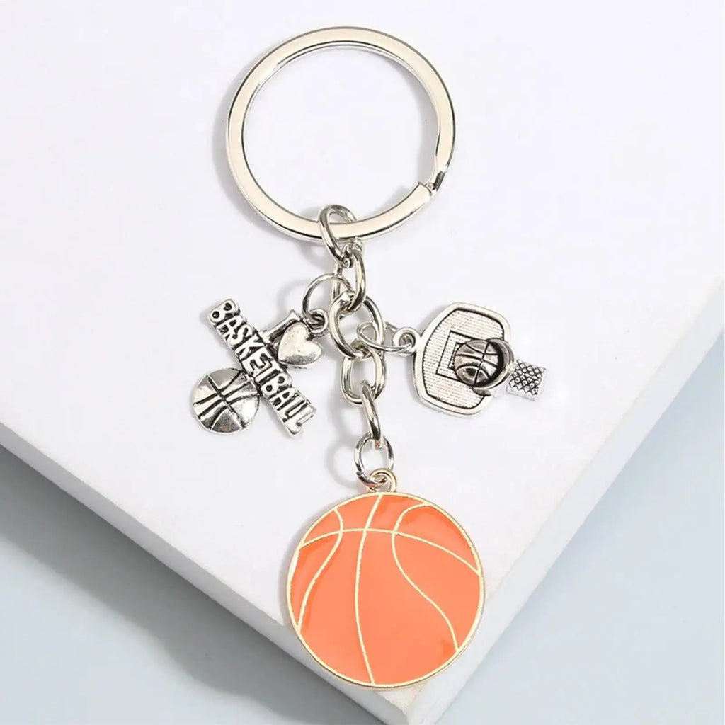 Small Basketball Keychain Decorative Basketball Keyring Decorative Basketball Keyring for Men and Women Creative Basketball Zpaxo
