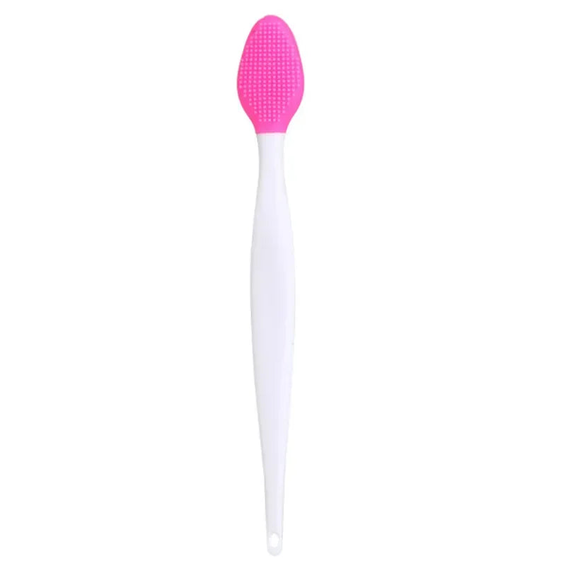 6 Colors Silicone Multifunction Wash Face Exfoliating Blackhead Cleansing Brush Lip Brush Clean Pores Professional Beauty Tools Zpaxo Rose Red