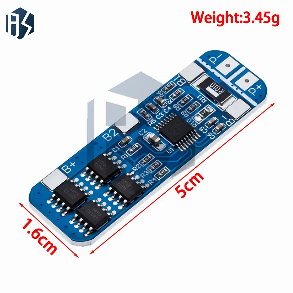 3S 12V 10A BMS Charger Board with Balance Function - LiFePO4/Li-ion 18650 Battery Protection Module (10.8V-12.6V) Zpaxo