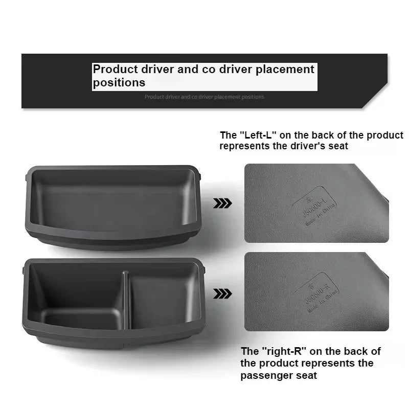 TPE Under-Seat Storage Drawer – Tesla 2026 Model Y 6-Seat