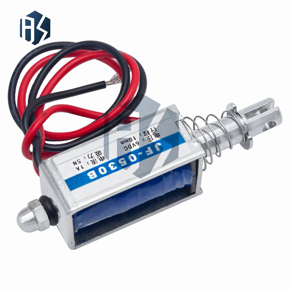 1PCS JF-0530B DC 6V 12V 24V Push&Pull type JF-0530B Open Frame Electromagnet keepping Force 5N travel 10mm Linear Solenoid Zpaxo