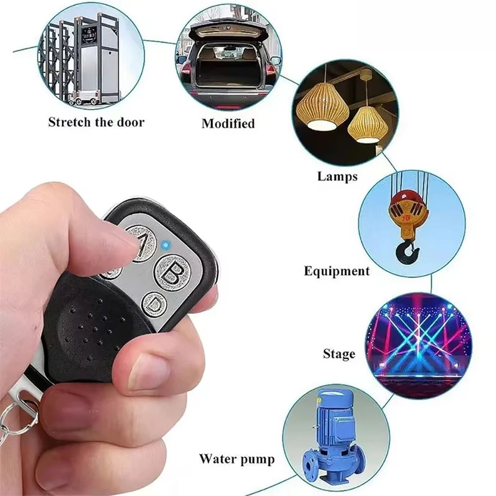 433MHz 4-Button Metal Universal Garage Door Remote Duplicator Remote Control Duplicator Zpaxo