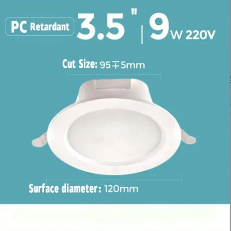 LED Emergency Recessed Downlight – Motion Sensor & Battery Backup