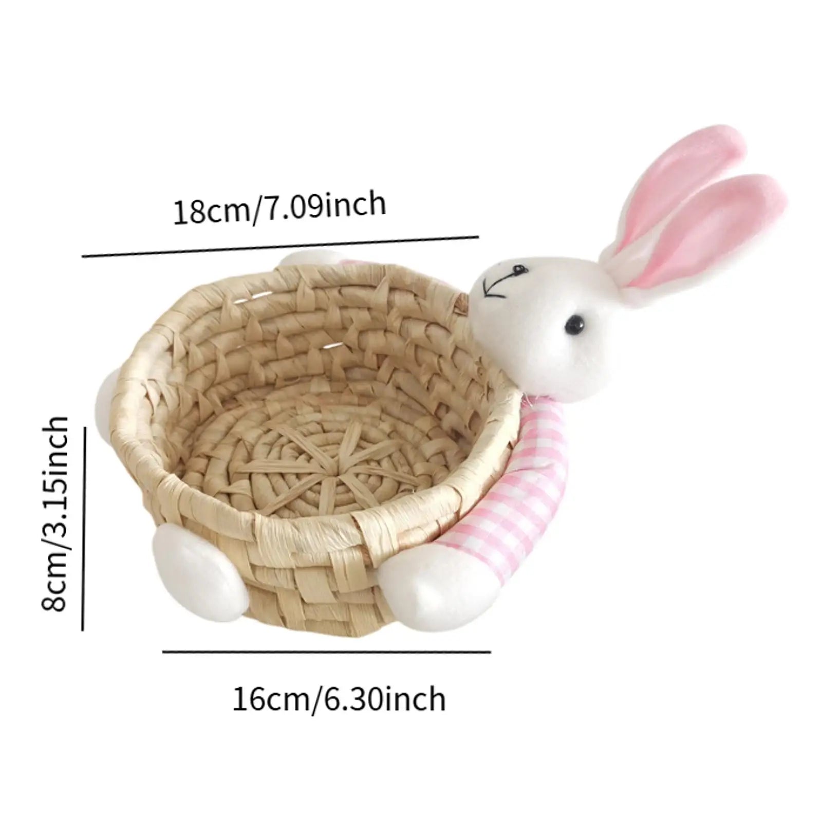 Miniature Easter Bunny Basket – Reusable Decorative Storage Easter Storage Basket Zpaxo Style 2- L