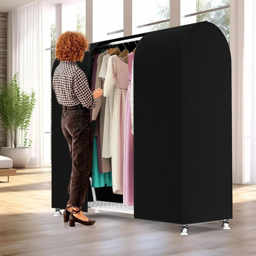 Clothes Rack Cover Dustproof Smooth Zipper Large Capacity Closet