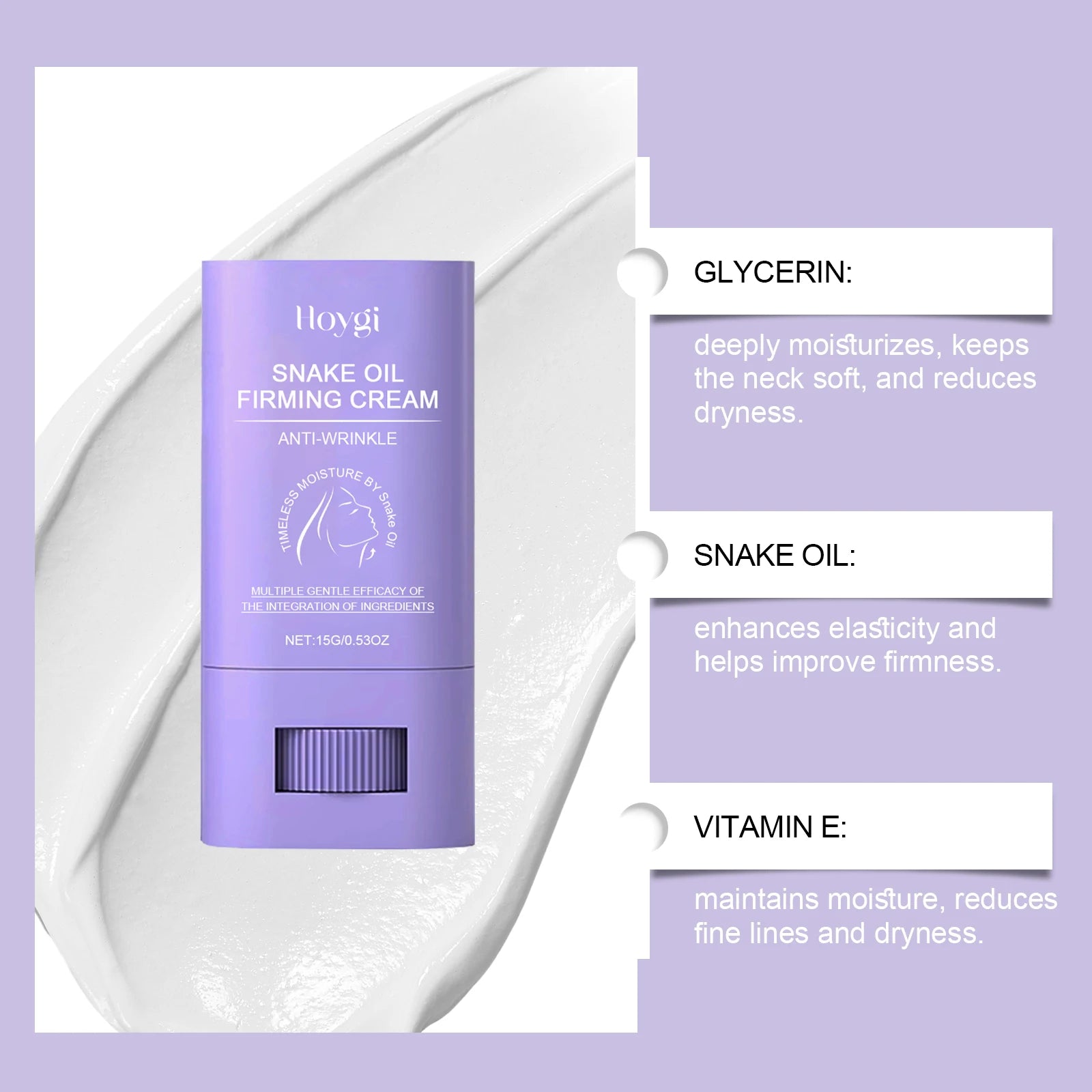 Snake Oil Neck Firming Cream Stick Tightening Double Chin Lighten Neck Fine Lines Lifting Brightening Moisturizing Skin Care Zpaxo