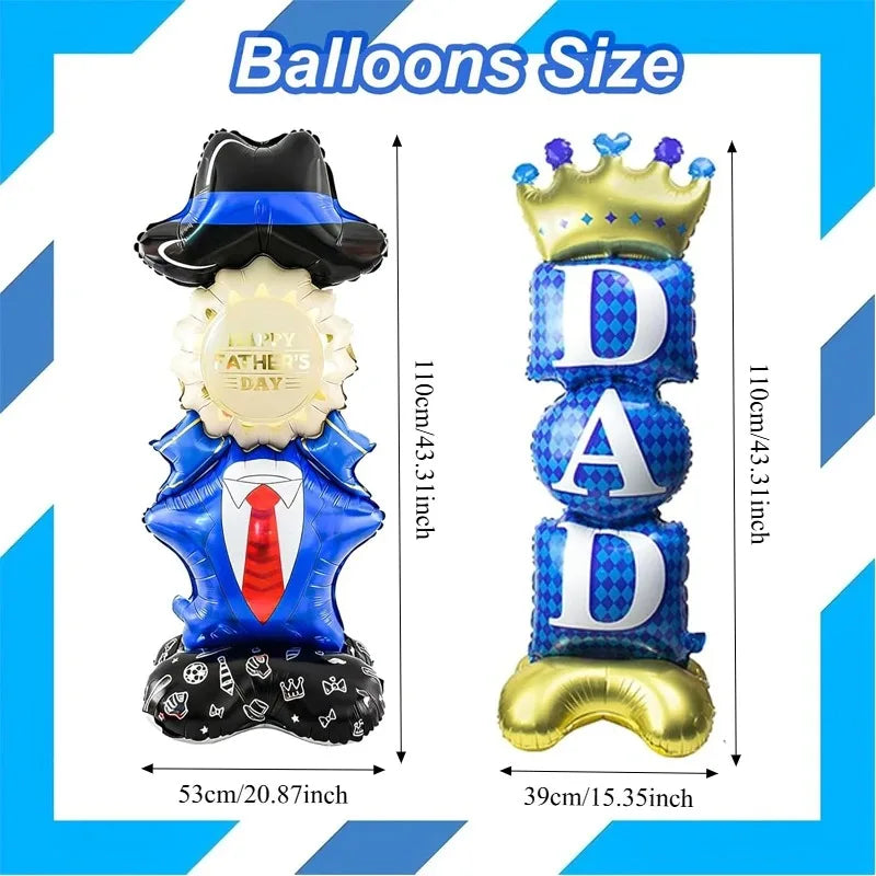 Father's Day Decorations Balloons I Love You Dad Happy Aluminum Film