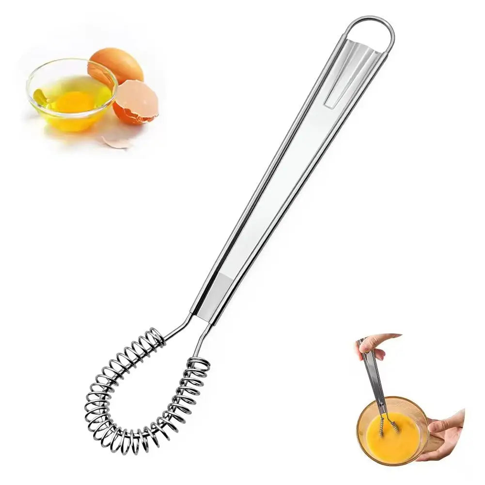 Manual Stainless Steel Spring Egg Beater & Hand Whisk Manual Egg Beater Zpaxo D