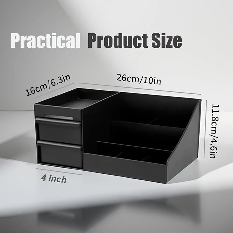 Men's Cologne Stand Dresser Perfume Holder Bathroom Organizer Drawers Zpaxo Black