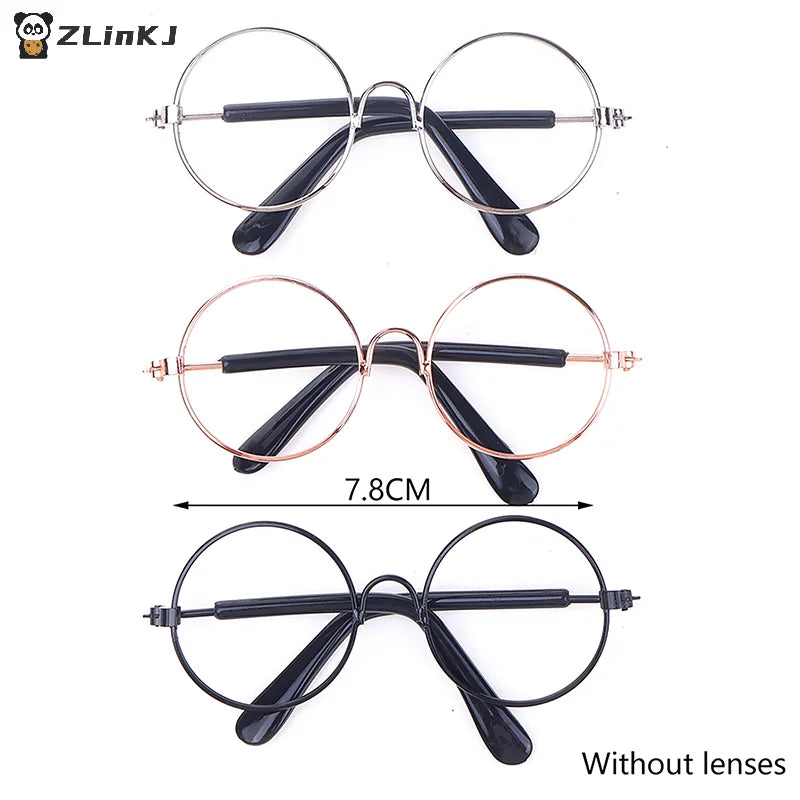 DIY Dolls Dressing Accessories Glasses 3 Round Frame Lensless Eyewear Zpaxo