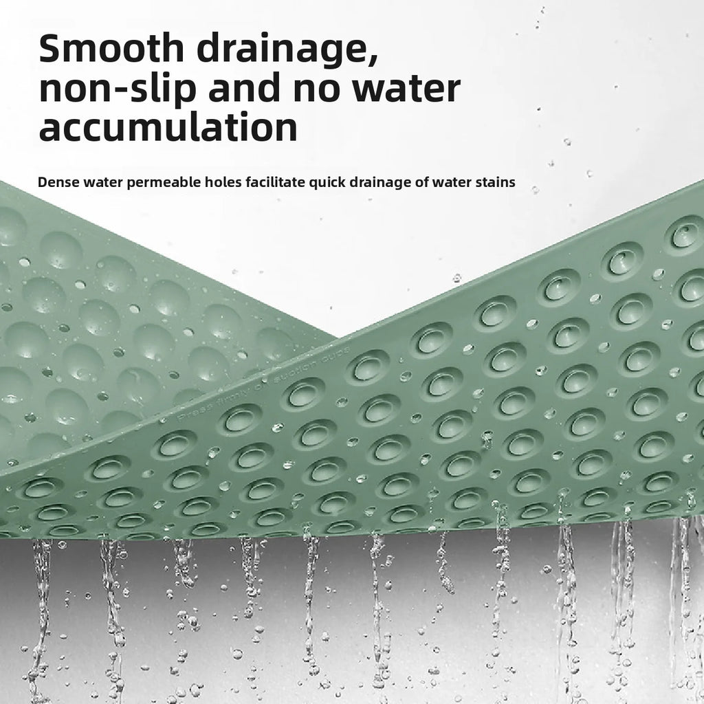 Non-Slip Shower Bath Mat with Massage Particles, Strong Suction Cup Bathroom Floor Mat, Quick Drain Waterproof Safety Mat for Sh Zpaxo